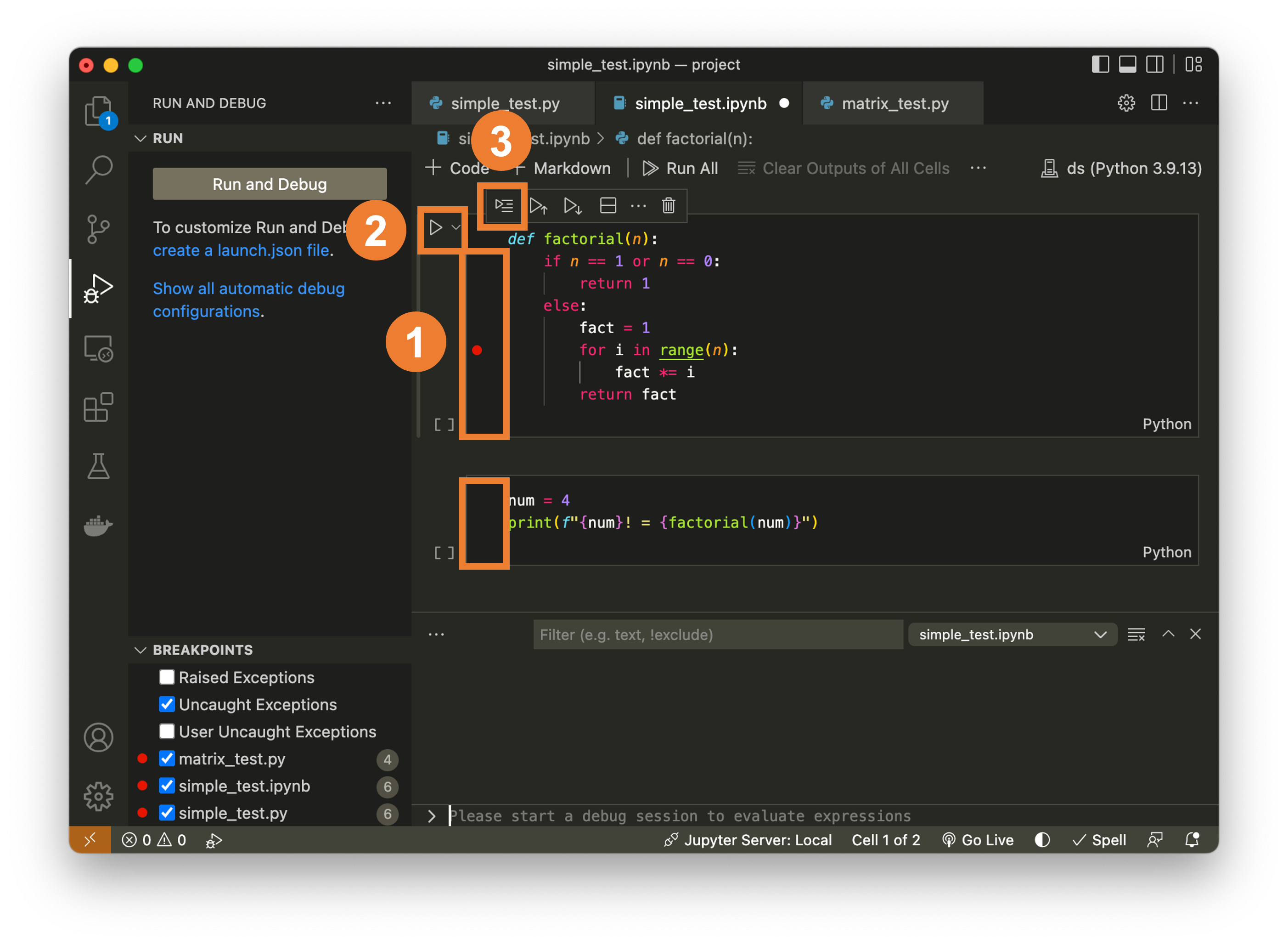 debug jupyter