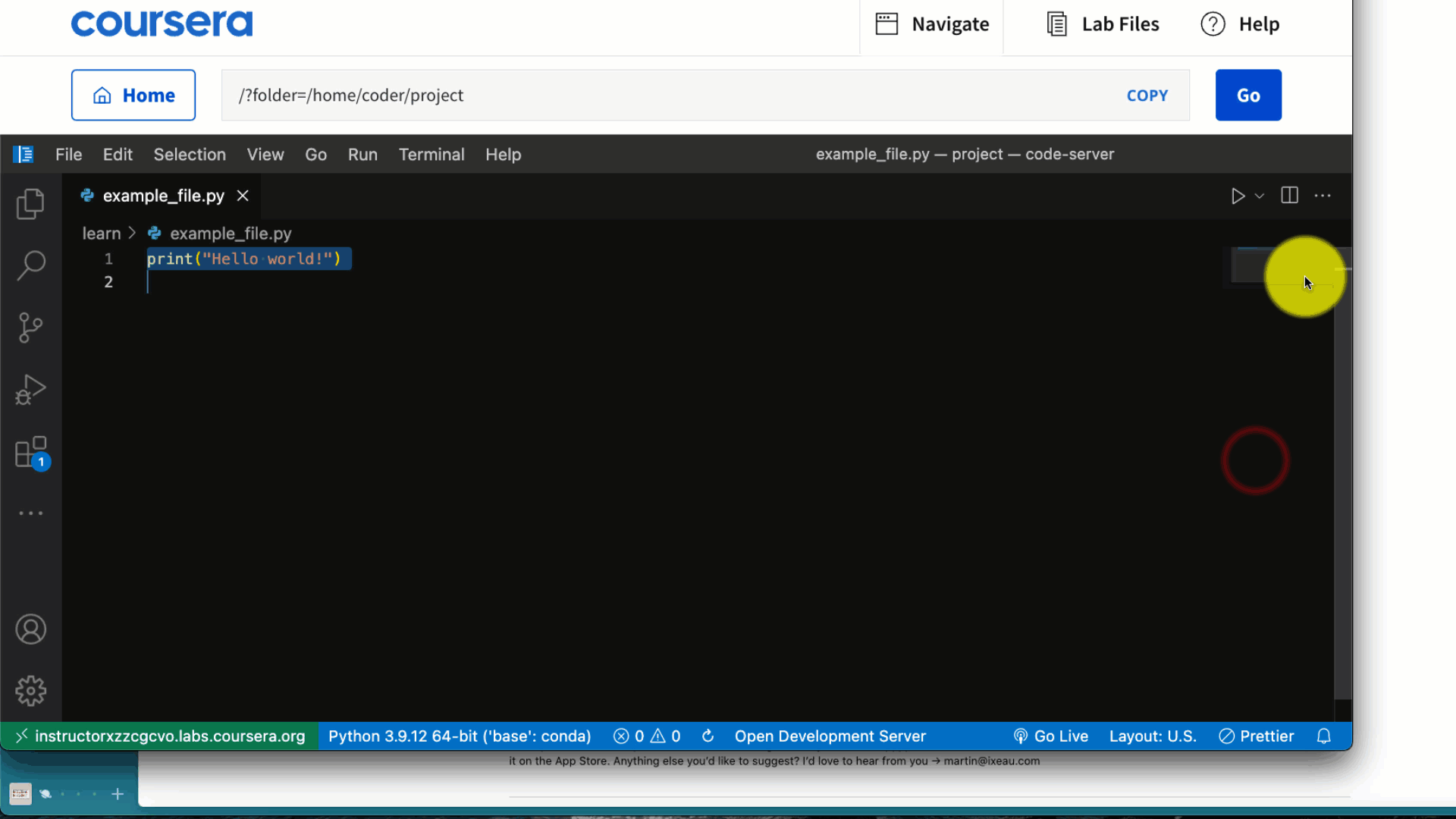 basic interactive terminal