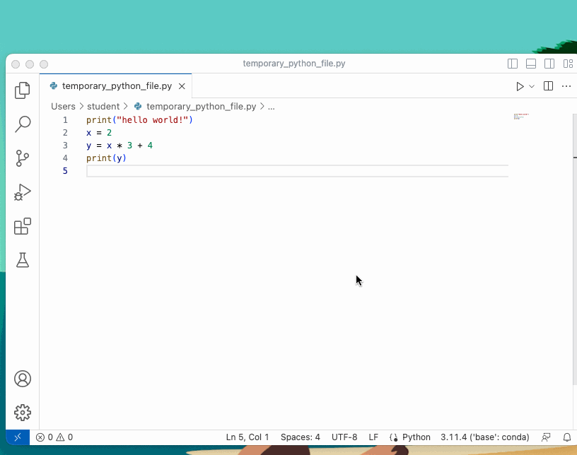 run python file gif