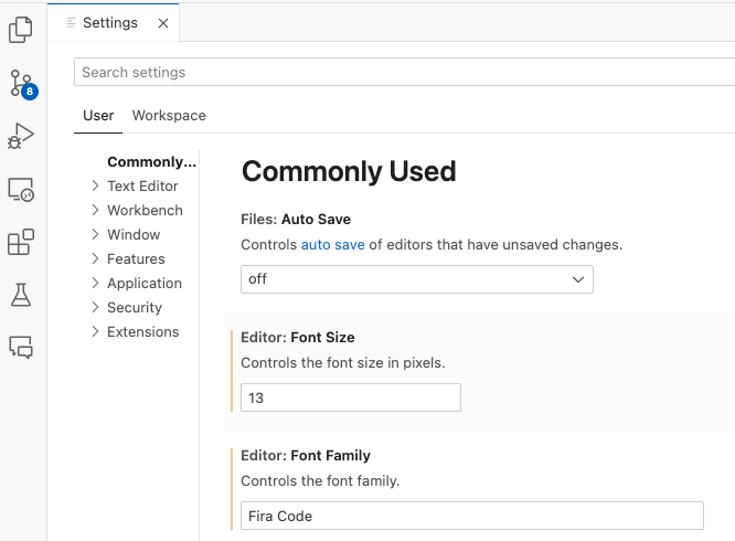 settings gui